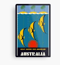 Great Barrier Reef Australia travel advertising Metal Print