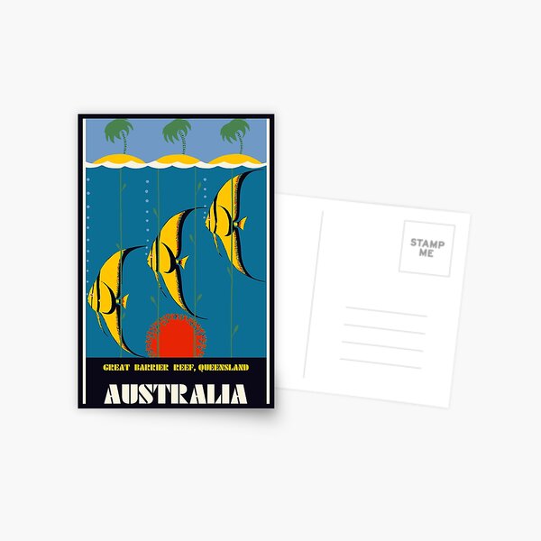 Great Barrier Reef Australia travel advertising Postcard