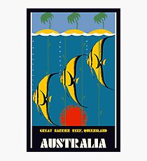 Great Barrier Reef Australia travel advertising Photographic Print