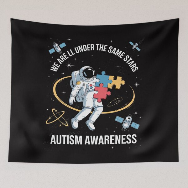 Item preview, Autism We are All Under The Same Stars Space Astronaut designed and sold by HermanTricia.