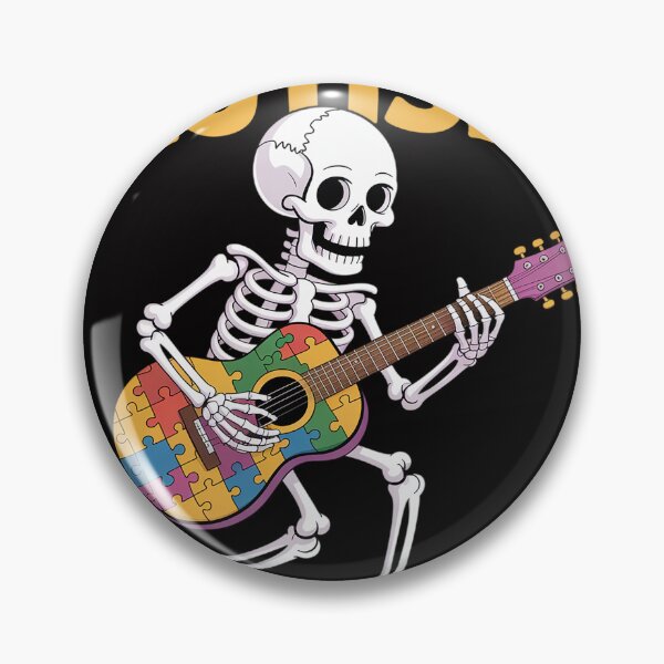 Item preview, Autism Skeleton Guitar Player Rock Music Autism Awareness designed and sold by HermanTricia.