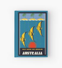 Great Barrier Reef Australia travel advertising Hardcover Journal