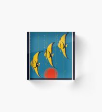 Great Barrier Reef Australia travel advertising Acrylic Block