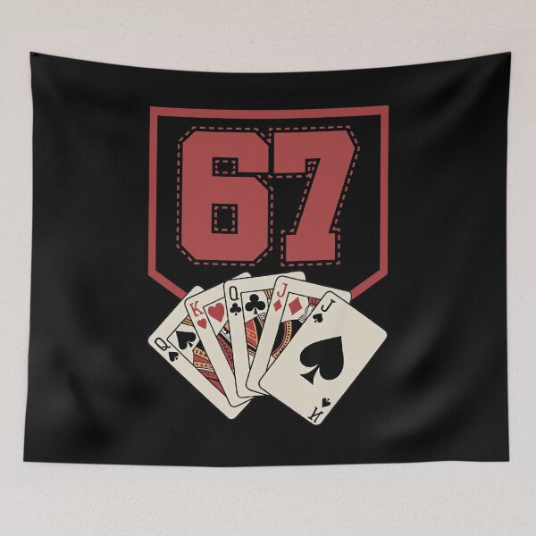 Item preview, Retro 67 Six Seven Poker Face Playing Cards Tee designed and sold by LashondaGreen89.
