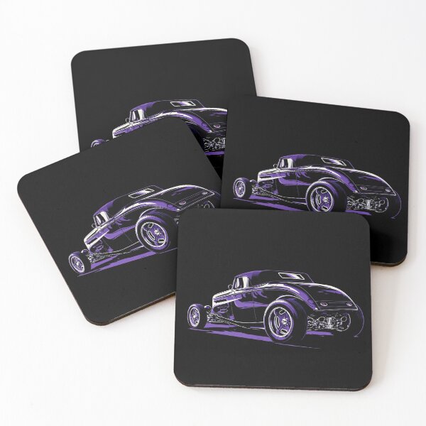 Item preview, 1933 Ford Hot Rod – Purple Classic Coupe Illustration Print designed and sold by Stinky Lincy's Apparel Company.