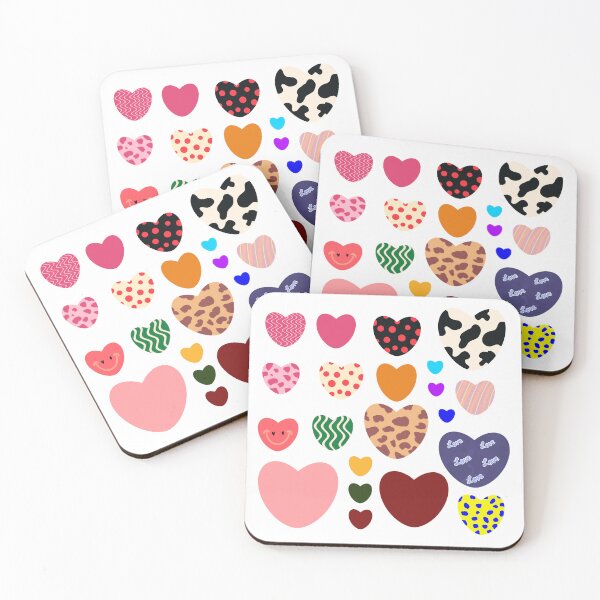 Item preview, Modern Valentine Hearts Clipart Set designed and sold by HappyHues by S.