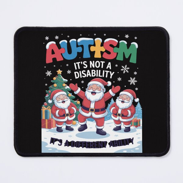 Item preview, Autism It's Not A Disability Dabbing Santa Christmas Autism designed and sold by HermanTricia.