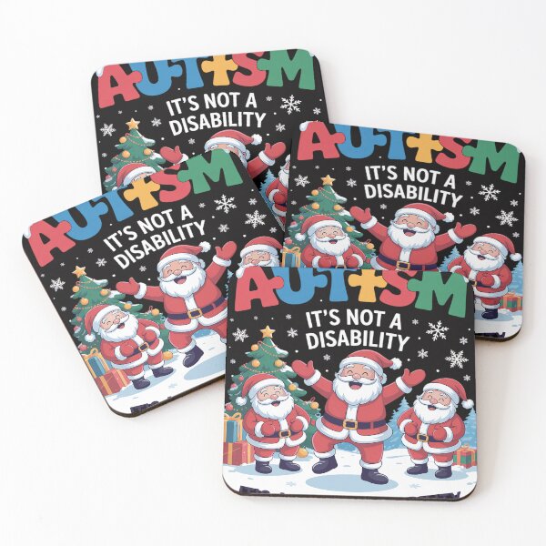 Item preview, Autism It's Not A Disability Dabbing Santa Christmas Autism designed and sold by HermanTricia.