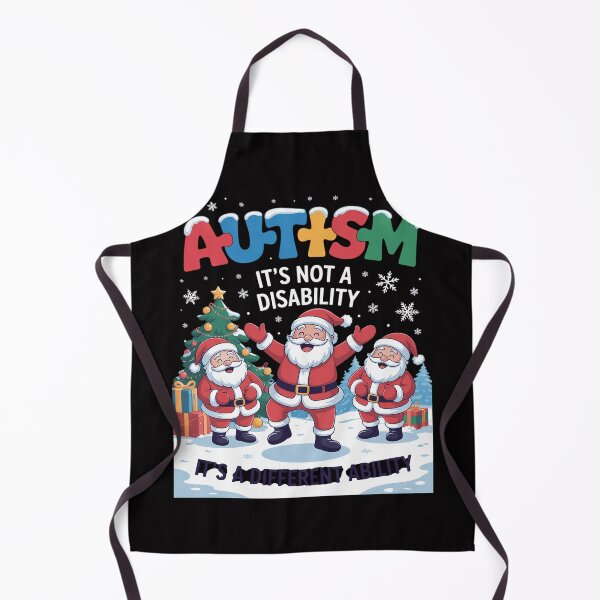 Item preview, Autism It's Not A Disability Dabbing Santa Christmas Autism designed and sold by HermanTricia.