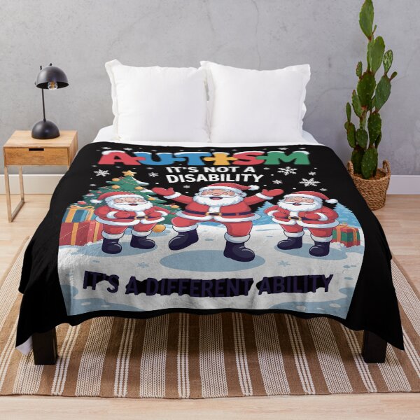 Item preview, Autism It's Not A Disability Dabbing Santa Christmas Autism designed and sold by HermanTricia.