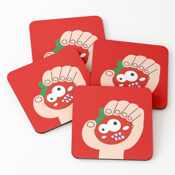 Item preview, Cute Tomato Monster – Squeezed in Hand, Spooky Kawaii designed and sold by lazypencil.art.