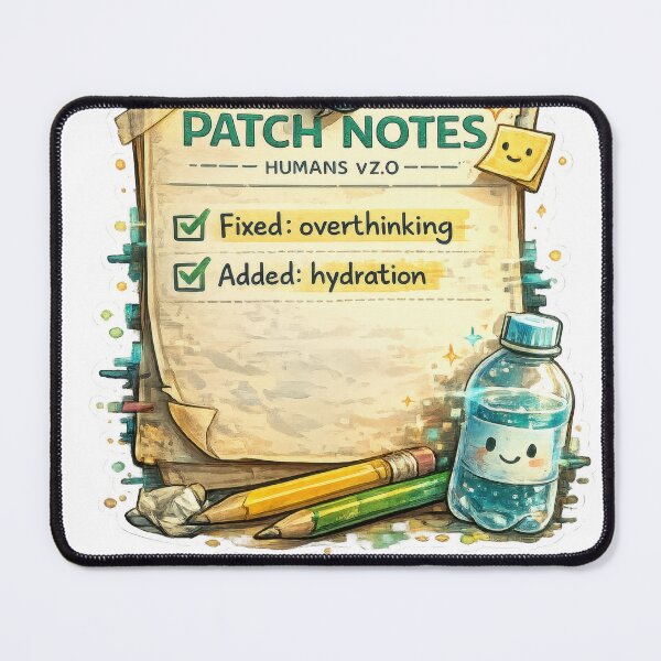 Item preview, Humans Version 2.0 Patch Notes Self Care Update designed and sold by jgvisualarts.