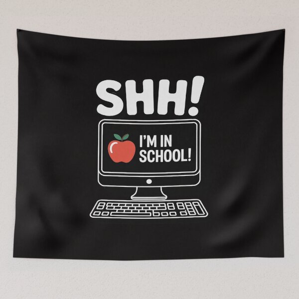 Item preview, Shh! I'm at School - Virtual Learning First Day of School designed and sold by DarioRosales.