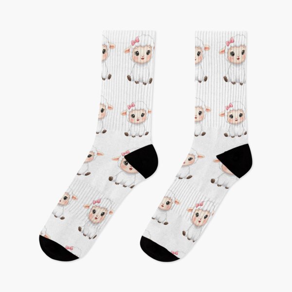 Item preview, Adorable Kawaii Baby Sheep - Fluffy Nursery Illustration designed and sold by VibranPalette.