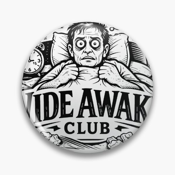 Item preview, Wide Awake Club – Sleepless Night Insomniac Line Art designed and sold by THEFABULOUSEGGS.