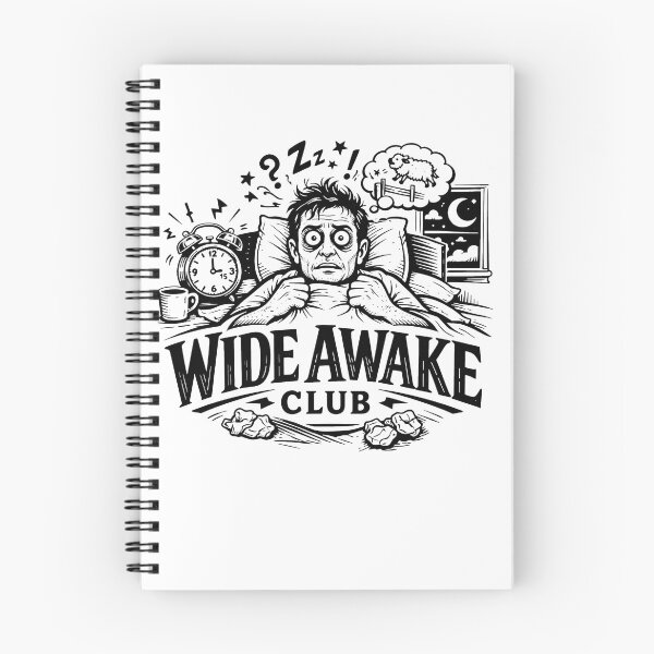 Item preview, Wide Awake Club – Sleepless Night Insomniac Line Art designed and sold by THEFABULOUSEGGS.