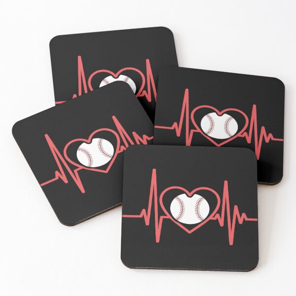 Item preview, Baseball Heartbeat Pulse for Players and Fans designed and sold by genkihikki.