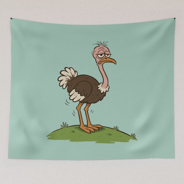 Item preview, Over the Hill Ostrich designed and sold by Ghost on Toast.