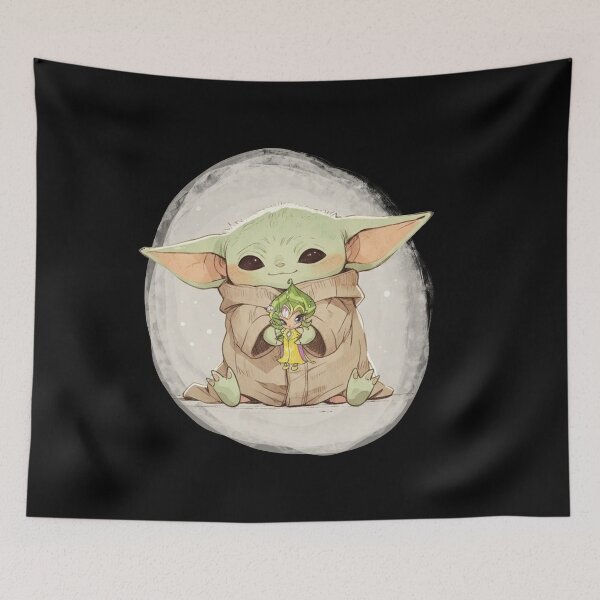 Item preview, BABY YODA WITH PIXIE NINFEA designed and sold by LIS AND MELIVERSO.