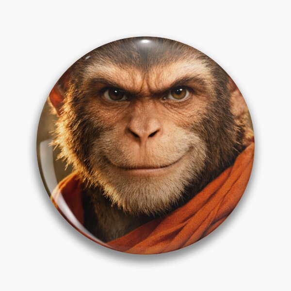 Item preview, Wise Monkey Portrait with Saffron Scarf – Spiritual & Powerful Look designed and sold by SHOPPER VITA .