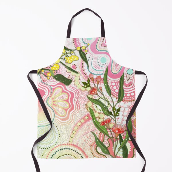Item preview, Aboriginal Urban Wattle Eucalyptus Blossom Peach Pastel designed and sold by AboriginalartVI.