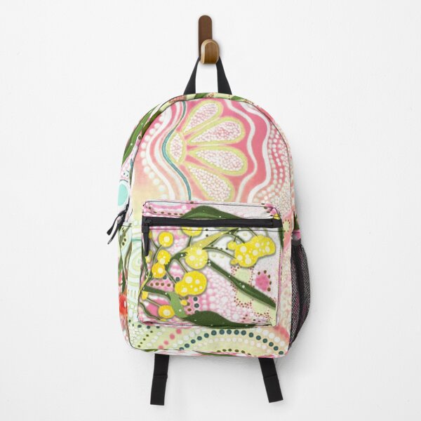 Item preview, Aboriginal Urban Wattle Eucalyptus Blossom Peach Pastel designed and sold by AboriginalartVI.