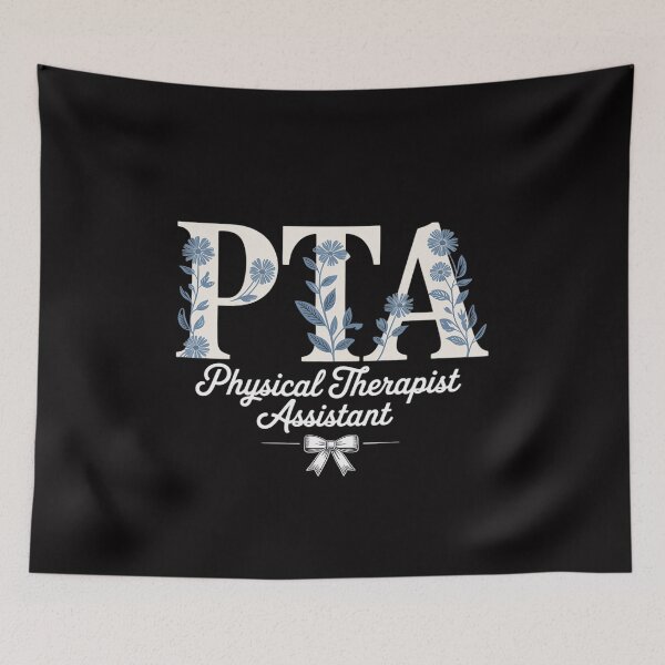 Item preview, PTA Physical Therapist Assistant Blue Floral designed and sold by gerardostokes.