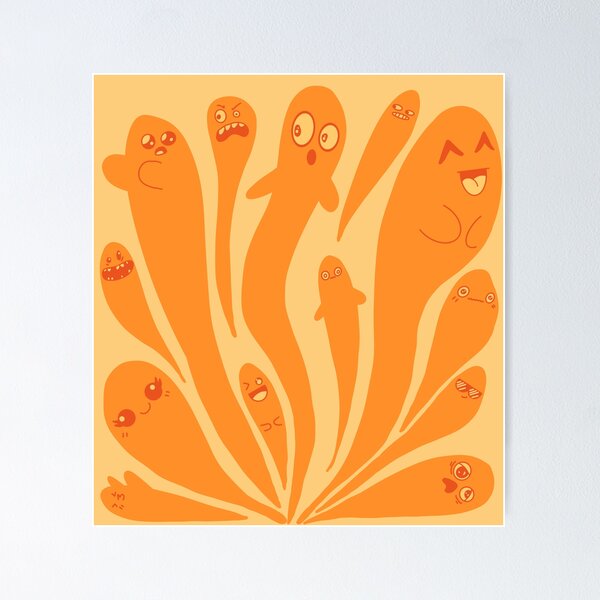 Item preview, Silly Ghost with orange Background  designed and sold by missmann.