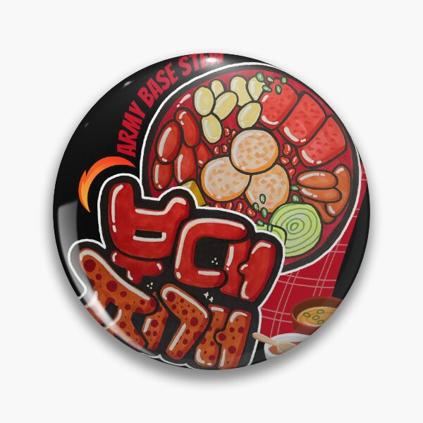 Item preview, Spicy Korean Army Base Stew Budae Jjigae Illustration for K-Food Lovers designed and sold by lazypencil.art.