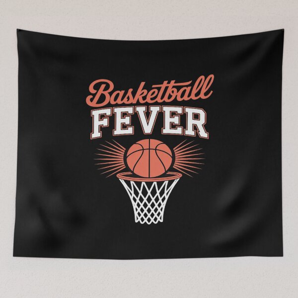 Item preview, Basketball Fever Cursive Red Hoop Motion Sports Basketball designed and sold by Libbysharts.
