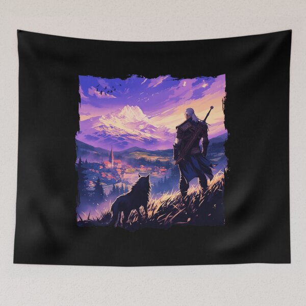 Item preview, Witcher Brooding Fantasy Swordsman Digital designed and sold by oellisabaei.