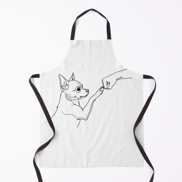 Item preview, Gentle Connection Between Human and Chihuahua Line Art designed and sold by andasanc14.
