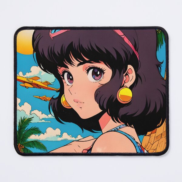 Item preview, Retro Anime Girl Visiting Brazil – 80s Vintage Style Design designed and sold by Anime-VHS.