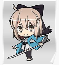 Saber Okita Souji Chibi Poster