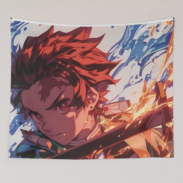 Item preview, Tanjiro Kamado Demon Slayer Anime Fiery Blade designed and sold by bystudiolereve.