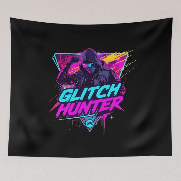 Item preview, Glitch Hunter Neon Gamer Design – Cyberpunk Speedrunning Aesthetic designed and sold by PHRASEandSTYLE.