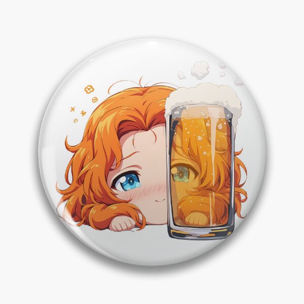 Item preview, Girls Orange Pekoe Anime Girl Panzer Chibi Kawaii Beer Drunk Cute Mood designed and sold by riadjamai.