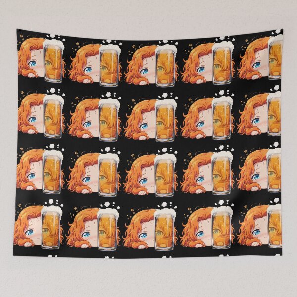 Item preview, Girls Orange Pekoe Anime Girl Panzer Chibi Kawaii Beer Drunk Cute Mood designed and sold by riadjamai.