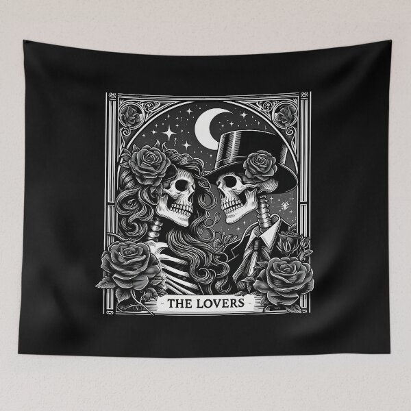 Item preview, The Lovers Tarot Skeleton Couple Gothic Valentine designed and sold by oczeynfdje40.