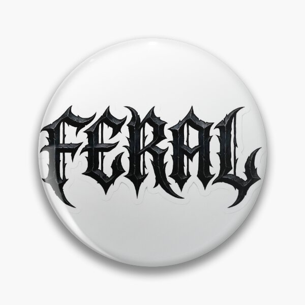 Item preview, FERAL Gothic Blackletter Typography Edgy Streetwear Aesthetic designed and sold by StickyGuys.
