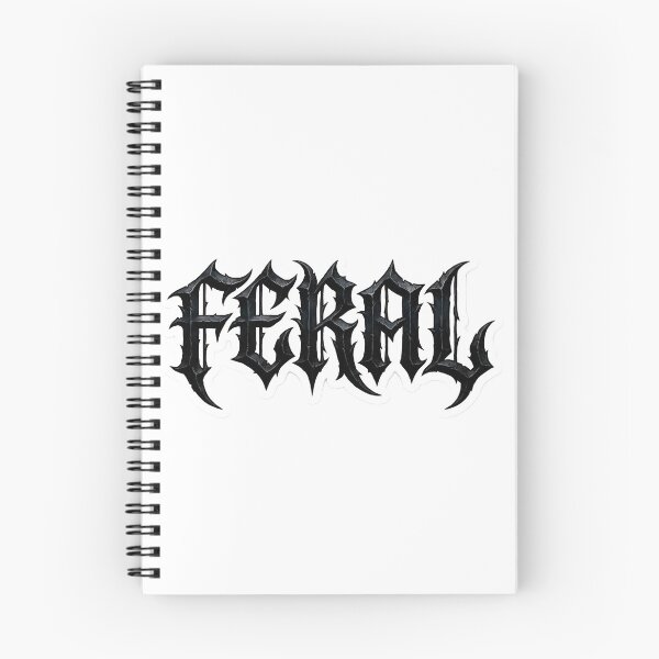Item preview, FERAL Gothic Blackletter Typography Edgy Streetwear Aesthetic designed and sold by StickyGuys.