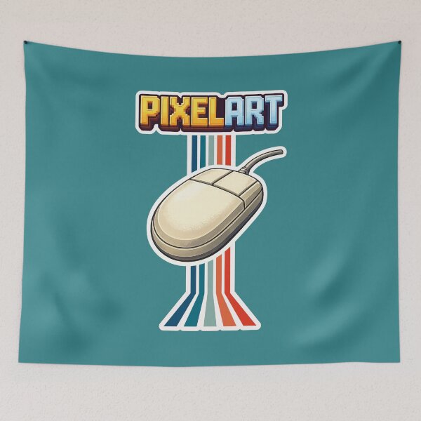 Item preview, Mouse Retro Pixel Art designed and sold by Tienda-Compu.