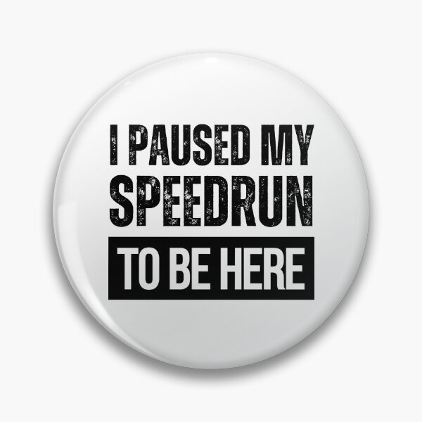 Artikelvorschau, Ich habe meinen Speedrun pausiert – Grunge-Textdesign – Fette Gamer-Typografie entworfen und verkauft von PHRASEandSTYLE.