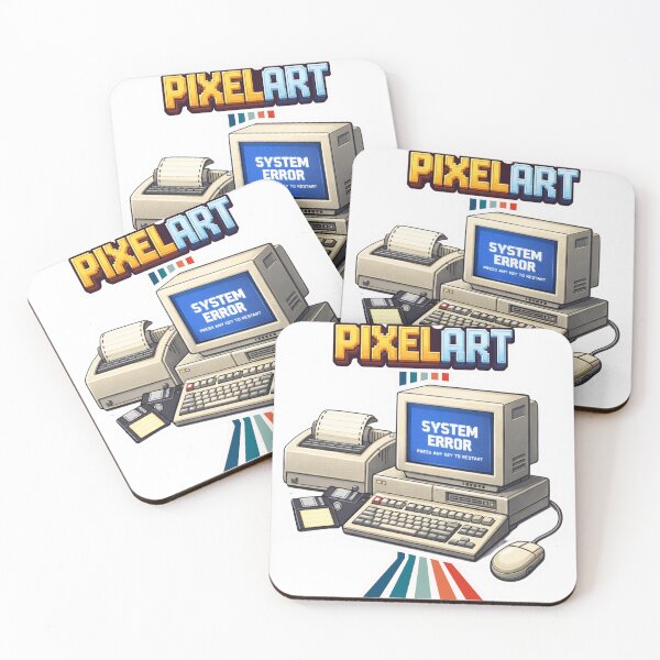 Item preview, Retro Computer Pixel Art – System Error designed and sold by Tienda-Compu.