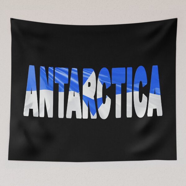 Item preview, ANTARCTICA - Flag Flying in Wind cut to Letters Souvenir Sticker Shirt designed and sold by Adam Gormley.
