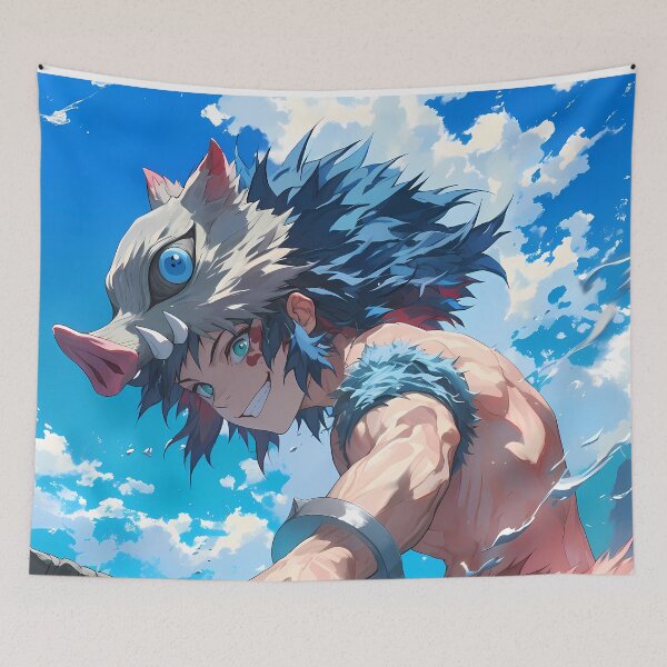 Item preview, Inosuke Hashibira Demon Slayer Anime Wild Water Strike designed and sold by bystudiolereve.
