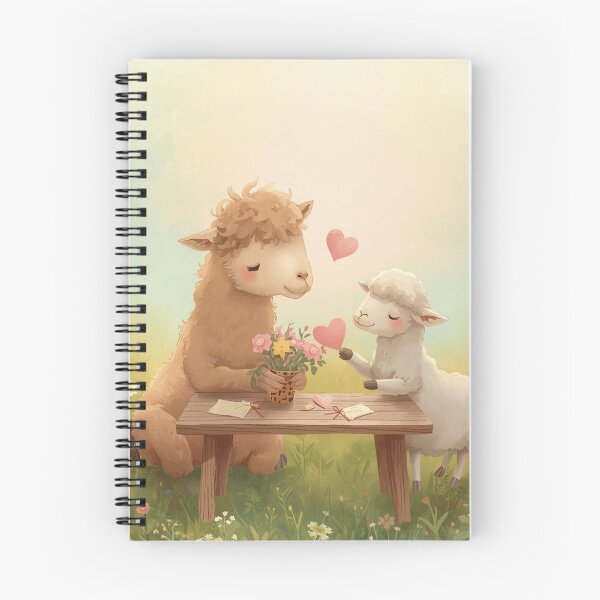Item preview, Valentine’s Early Spring Camel & Sheep • Soft Meadow Love Art designed and sold by WildlifeWhimsy.