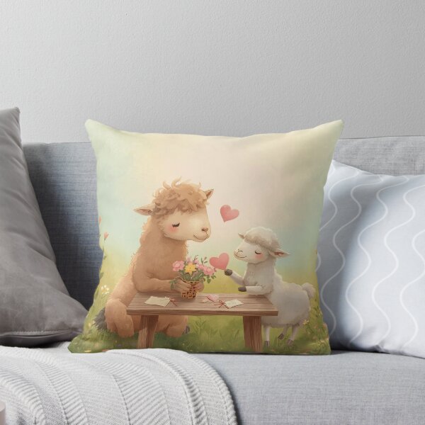 Item preview, Valentine’s Early Spring Camel & Sheep • Soft Meadow Love Art designed and sold by WildlifeWhimsy.