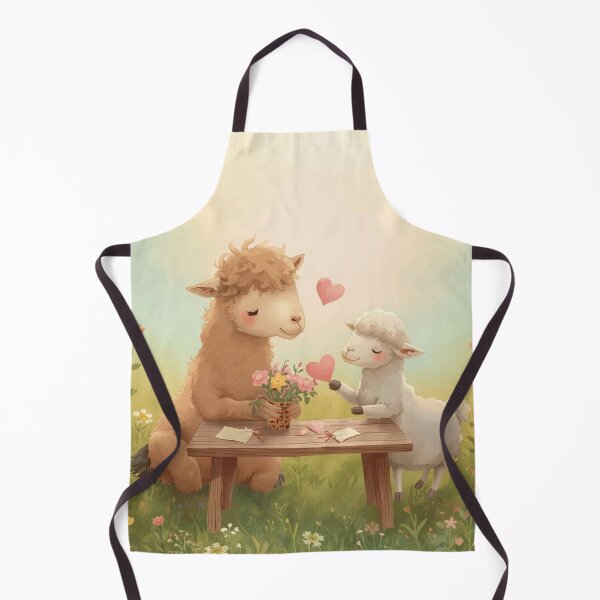 Item preview, Valentine’s Early Spring Camel & Sheep • Soft Meadow Love Art designed and sold by WildlifeWhimsy.