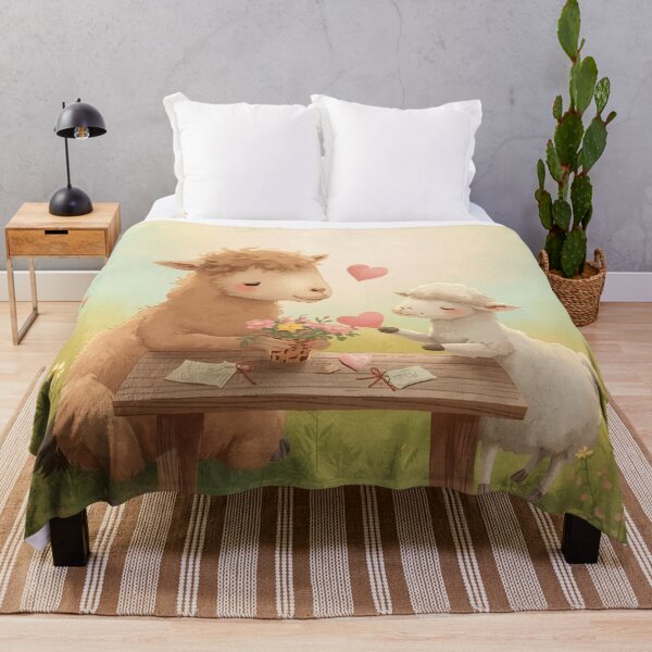 Item preview, Valentine’s Early Spring Camel & Sheep • Soft Meadow Love Art designed and sold by WildlifeWhimsy.